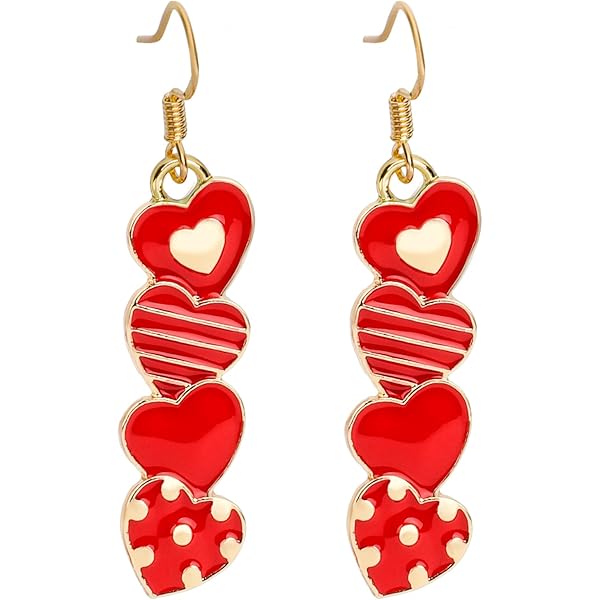 Orecchini Pendenti A Cuore Rosso Dolce Amore – Con Strass E Ago In Argento S925, Lunghezza 5,7 Cm, Romantici E Brillanti, Regalo Perfetto Per San Valentino, Compleanno, Anniversario