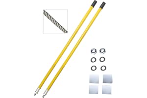 SUONE 24" Snow Plow Markers Blade Guides Yellow Never Break, 304 Stainless Steel Joint Fit for Blizzard Boss SNO-Way Western Snowplows & Many More Pickup Truck SUV UTV ATV (Yellow)