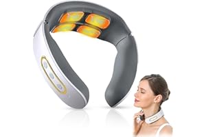 Yaasier Massaggiatore Cervicale Elettrico Riscaldante, Massaggiatore Della Massaggiatore Elettrico per Collo 6 Modalità 9 Livelli, Massaggiatore Collo Elettrico Portatile