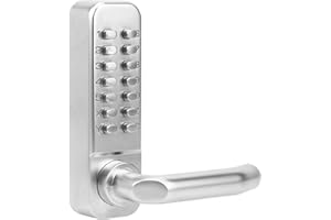 FILFEEL Smart Mechanical Door Lock with Digital Password Entry - Keyless Access for Home Security, Zinc Alloy Home Security Door Handle Lock Waterproof (No Battery Required)