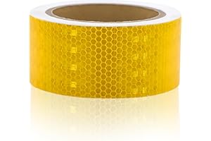 kingsea Bande réfléchissante autocollante orange - 5 cm x 10 m - Film réfléchissant de haute intensité - Pour remorques, vélos, postes d'avertissement, étanchéité