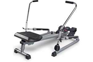Leikefitness Rameur Pliable pour Usage Domestique, rameur hydraulique avec Moniteur LCD pour Exercice du Corps Complet, entraînement cardiovasculaire