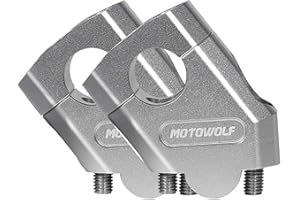 VSKTE 3 Color Motorcycle Handlebar Riser Bar Mount Handle Clamp Universal 28mm 22mm Fit For BMW R1200GS Fit For YAMAHA MT07 MT09 Mount Adapter (Color : 22mm Silver)