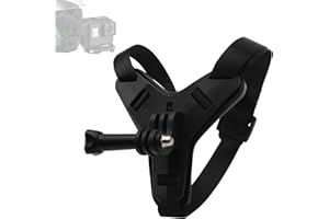 APOMOONS Supporto per casco da moto, supporto per casco Chin Mount con supporto per gancio a J, in silicone antiscivolo per Gopro Hero 13/12/11/10/9/8/7/6/5, DJI Osmo Action, Session, Sjcam