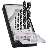 Bosch Professional 5 Pcs. Brad Point Drill Bit Set (for Wood, Ø 4 - 10 mm, Accessories Rotary Drills)