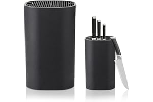 YapitHome Porta Coltelli Cucina Nero Universale Porta Coltelli Cucina Porta Coltelli Cucina Contiene Fino per Coltelli da Cucina(22x14x14cm)