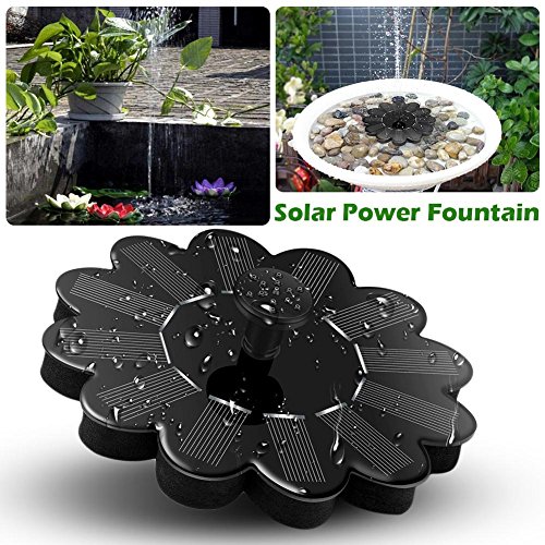 Preisvergleich Produktbild Sue Supply Solar Teichpumpe Solar Springbrunnen Panel Solar Wasserpumpe Solar schwimmender Fontäne Pumpe mit 1.4W Monokristalline Solar für Gartenteich Oder Springbrunnen Vogel-Bad Fisch-Behälter