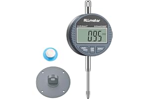 ALLmeter Indicador Digital 0,01/0,0005'' 0-25,4 mm/1'', Indicador del Dial Digital de Precisión con LCD con 0.01mm Resolución Reloj Comparadaor Electrónico para Laboratorio Industria