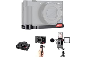 ZV-1 Kamera-Halterung für Sony ZV1 Kompaktkamera, mit Zubehörschuh-Mikrofon/Lichtverlängerung an der Unterseite, unterstützt vertikale Videoaufnahmen, YouTube-Streaming, Vlog-Zubehör – UURig R054