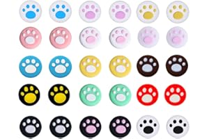 LEEQ Joystick Kappen - 30 Stücke Thumbstick Kappen Grip Joystick Abdeckung Joystick Kappen Switch Analog Stick Kappen Thumb Grip Caps Silikon Daumengriffkappen In Katzenpfoten für Controller