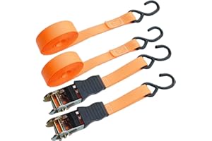 OJPZORYNIC 4 x 800 kg Cinghie a Cricchetto, Cinghie di Fissaggio con Cricchetto da 5m, Cinghie di Tensione con Cricchetto e Gancio Cinghie di Ancoraggio per il Fissaggio del Carico e il Trasporto di Merci