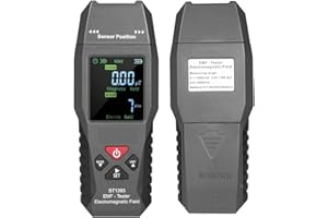 KOZWAY Rilevatore di Radiazioni, ST1393 Rilevatore di Radiazioni di Campo elettromagnetico Digitale Tester di intensità di Campo Elettrico di Campo Magnetico Misuratore EMF LCD Portatile