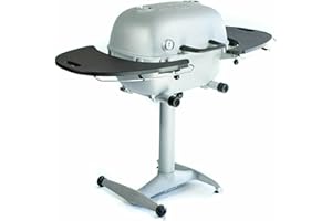 PK Grills PK 360 Portable Charcoal BBQ Grill and Smoker, Cast Aluminum Outdoor Kitchen Cooking Barbecue Grill for Camping, Backyard Grilling, Park, Tailgating, Silver