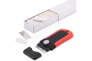 Winjun Vinyl Wraps Profi Allzweck Schaber für Car Wrapping Folierungs Werkzeug Aufkleber Blasen Entfernen, mit 100 stück Edelstahl Ersatzklingen