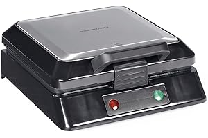 GOURMETmaxx Piastra per waffle per 4 waffle belghe | Macchina per waffle con rivestimento antiaderente, grado di doratura regolabile e spia luminosa | Fragranti cialde belghe preparate in modo