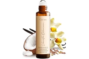 Gya Labs Vanilla Essential Oil Roll on for Skin - 100% Pure Natural Vanilla Perfume Oil for Women, Self Care Roller Aromatherapy, Alcohol Free, Travel Size (10ml)