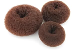 ERICOTRY Hermosos fabricantes de moño de donuts, 3 piezas para mujer, diseño de donas, estilo de anillo para hacer moños, moldeador de rosquillas