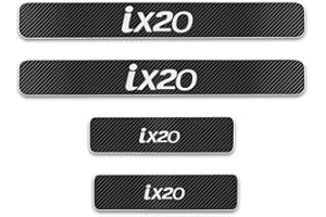 CWWHY 4 Pezzi Battitacco Auto per Hyun-dai Ix20, Fibra di Carbonio Antiscivolo AntiGraffio Soglia della Porta calciere Protezioni del Pedale dello Car Styling Accessorio