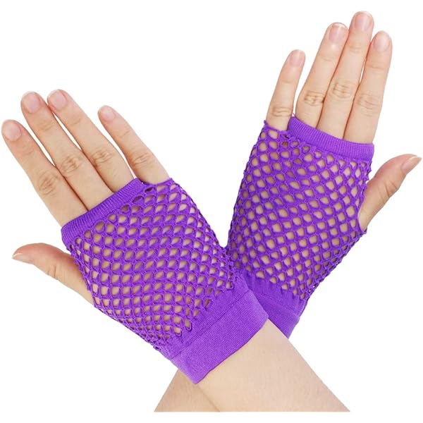 Gants Courts En Résille, 1 Paire De Gants En Nylon Percés Sans Doigts En Maille Funky Rétro élégant Extensible Opéra Soirée Des Années 1920 Gants Pour Les Fournitures De Fête Des Années