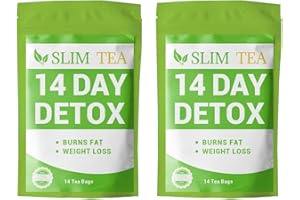 AOSEIENS Detox Tè per dimagrire, 14 Giorni di Tè alle erbe per la perdita di peso, Tè per dimagrire, 14 bustine di tè bruciatore di grasso, Disintossicazione delicata e pulizia, Ripartizione del grasso