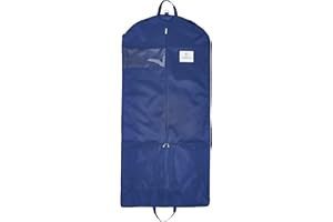 Waterproof Hanging Garment Bag 52 inch Clothes Bag with Gusset, 4 Pockets & Side Zip for Dance Costumes, Sports, Skating, Theatre, Beauty Pageants & More by Kendall Country (Midnight)