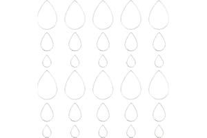 SUNNYCLUE 1 Box 120Pcs 3 Sizes Teardrop Linking Rings Earrings Beading Hoop Brass Metal Open Bezels Frame Charms for Earring Necklaces Findings Crafts Jewelry Making Supplies, Silver