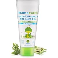 Mamaearth Natural Mosquito Repellent Gel 50ml. DEET Free. Protects from Dengue, Malaria & Chikungunya (Pack of 1)