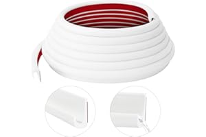 CARSEATTY Canalón de lluvia autoadhesivo para autocaravana, 5 m, forma J Shape, canalón de lluvia para autocaravanas, canalón de lluvia en el techo, protección de borde de la puerta del coche, para coches