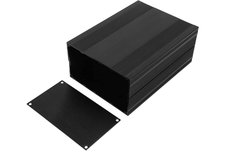 Ticfox Aluminum Enclosure Box, Split Type DIY Electronic Project Box, Aluminum Amplifier Printed Circuit Board Instrument Box Enclosure Electronic Project Case for PCB Board DIY