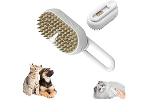 GZWY Szczotka parowa dla kotów, szczotka parowa 3 w 1, szczotka do masażu w sprayu, szczotka dla kotów z parą, szczotka do samodzielnego czyszczenia Steamy Cat Brush, szczotka do pielęgnacji długich i