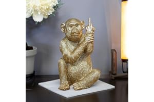 THE ENCHANTED GARDEN BRINGING GARDENS TO LIFE THE ENCHANTED GARDEN Gold Rude Monkey Figurine Home Decor Animal Ornaments And Sculptures