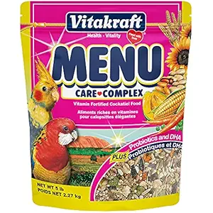 Vitakraft Menu Vitamin Fortified Cockatiel Food, 5 lb.