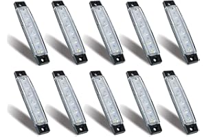 Yuemsh 10 PièCes Marine Boat Lights, 12V 24V ÉTanche Bateau IntéRieur Navigation Bande LumièRe de Pont ÉTape Cockpit ÉClairage, E