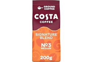 COSTA COFFEE Signature Blend Roast & Ground for Cafetiere, 1000 g, Pack of 5