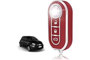 TOOMUME Schlüsselhülle, Autoschlüssel Hülle Passt für FIAT 500 Punto Bravo Brava Panda Abarth Doblo Ducato Idea Ulysse MPV Lancia Ypslon Delta Musa, Schlüsselcover Schutz Schlüssel Gehäuse - Flip Key