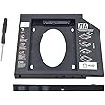 Multibao Laptop 2nd HDD SSD DVD Bay Caddy Adapter for 2.5''/9.5mm Universal CD/DVD-ROM SATA TO SATA Hard Drive External Enclosure