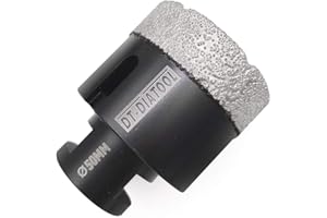 DT-DIATOOL Diamond Drill Bit 50mm Hole Saw for Dry Drilling Tile Porcelain Marble Ceramic Granite