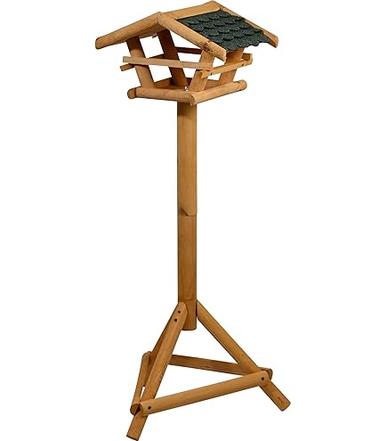 Mangiatoia Per Scoiattoli In Legno: 2 Entrate, Tetto Protettivo - Per Giardino O Balcone, 24x35x13 Cm - Foto 5