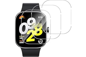 Aerku Verre Trempé pour Xiaomi Redmi Watch 4 [3 Pièces], Sans Bulles 9H HD Ultra Résistant Protection écran Film en Vitre Trempé Protecteur d'écran [Transparent]