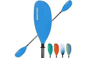 WONITAGO Kayak Paddles Carbon Fiber Shaft Paddle with Nylon Blades, Floating Adjustable Kayaking Oars, 3 Piece, 230-250 cm/90-98 Inches,210-230 cm/82-90 inches