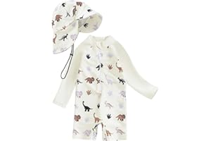 DAPONGZHI Traje de Baño Bebé UPF50+ con Capucha y Mangas Largas Rash Guard con Cremallera Cómoda y Transpirable Traje de Baño Bebe Niño Niña de Verano de Playa Vacaciones para 0-3 Años