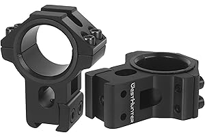 Anillas para Mira Telescópica WestHunter Optics, para Instalar Miras de 30mm & 25.4mm en Rieles de Cola de Milano de 11 mm, Exclusivamente para Actividades Deportivas | Black
