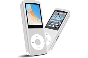 HOTECHS. Hotechs MP3-Player/MP4-Player, MP3-Player mit 32 GB Speicherkarte, schlankes Design, digitales LCD-Display, 4,6 cm (1,8 Zoll) Display, FM-Radio (Silber)
