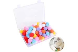 HFDONGL 100 sztuk piłek dla kotów, zabawka dla kotów, zestaw zabawek, akcesoria dla kotów, interaktywne piłki dla kotów i kociąt