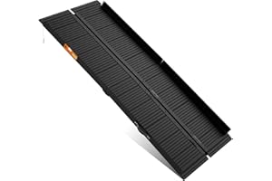 gardhom Wheelchair Ramp 2FT-7 FT Folding Aluminum Ramps for Mobility Scooters 362kg Capacity Ramps for Wheelchairs for Home Steps, Stairs, Doorways, Curbs, Threshold