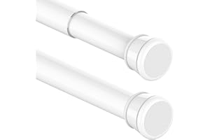 AIITOMG Barra telescópica extensible para cortina de ducha,para instalar sin taladrar, longitud extra para una buena sujeción, para baño, dormitorio, blanco, 190-360CM cm, diámetro de 32 mm