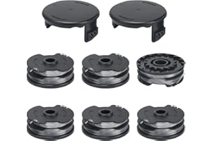 COEWUR 6 Pezzi Bobina a Filo per Tagliabordi Rocchetto Filo Tagliabordi Ø1,6mm Bobina Ricambio Decespugliatore per Parkside PRTA 20-Li A1/B1/B2/C3 PRT 300 A1 PRT 550 A1/A3 (con 2 Tappi)