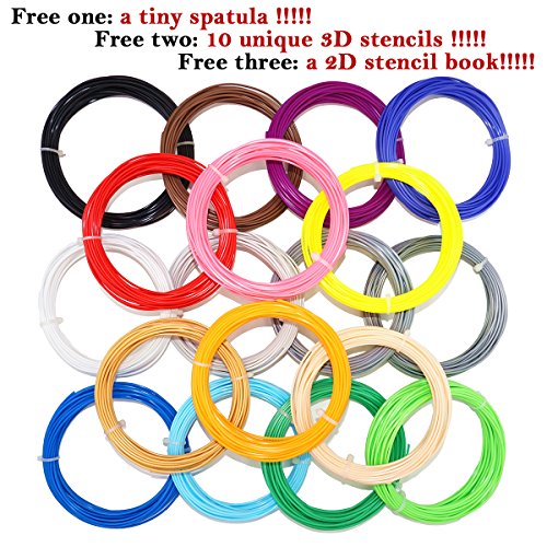 Greatssly 594 Lineare Füße Filament für 3D Druck Stifte Nachfüllungen 1.75mm PLA Material von 18 einzigartige Farben 33 Füβe jeder Farbe - 2