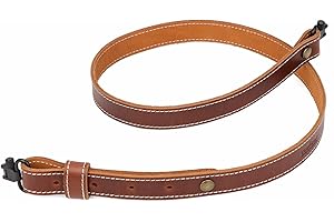 Tourbn Cinturino in vera pelle marrone per fucile ad aria compressa stile europeo