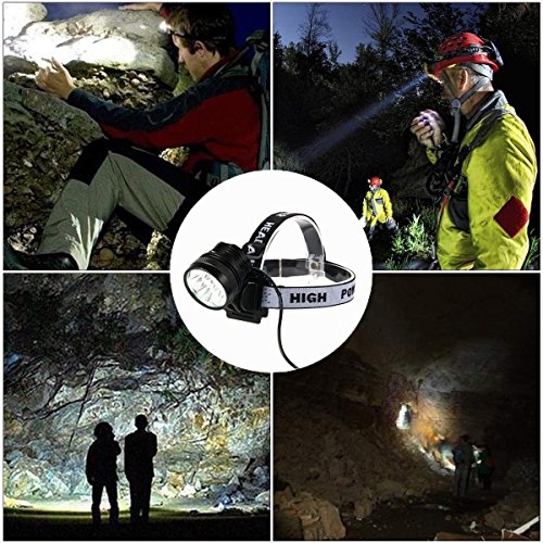 Ponatia Scheinwerfer für Mountainbike, 9 Cree XM-L T6, 15.000 Lumen + Solar-Rücklicht + Ladegerät zum Laufen, Angeln, Camping, Radfahren - 7